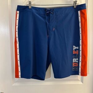 Hurley Men's Blue & Orange Boardshorts Sz 38 NWOT